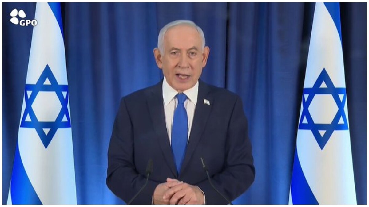 Israel Prime Minister Benjamin Netanyahu during the press conference | X
