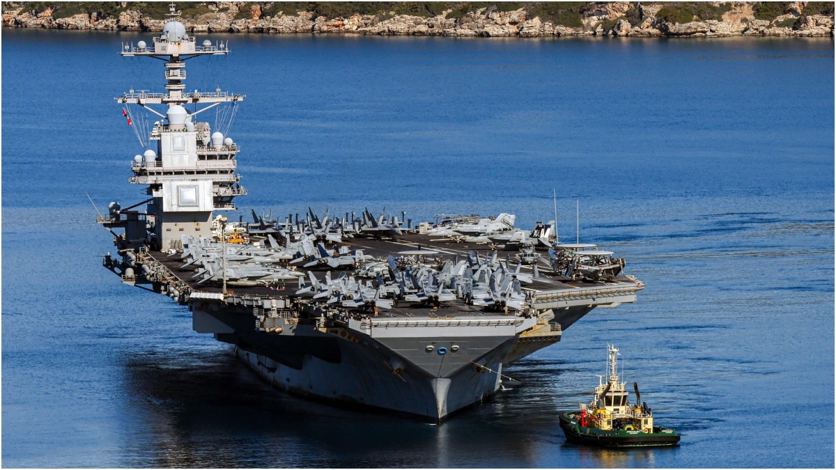 USS Gerald R. Ford -- the world's largest aircraft carrier -- is currently deployed for the war against Iran | AFP