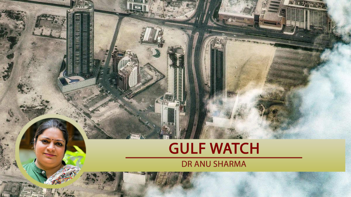 The handout satellite image courtesy of Vantor shows damage following a drone attack on a high-rise apartment building in Bahrain's capital Manama | AFP