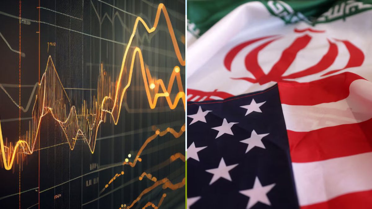 Representative image of prediction data (L) and the flags of US and Iran (R) | Reuters