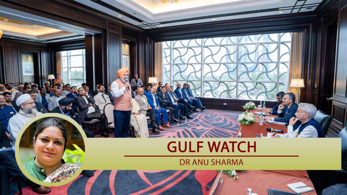 External Affairs Minister S. Jaishankar during an interaction with members of the Indian Community in the UAE | X