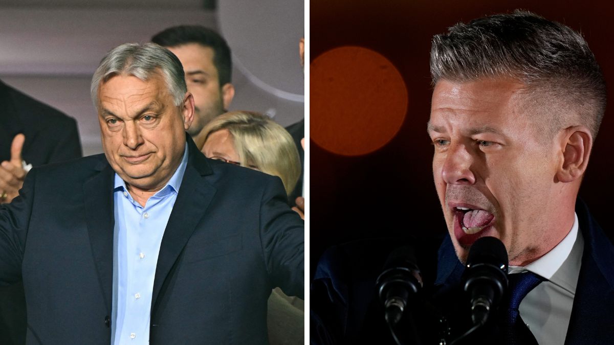  Hungar's outgoing Prime Minister Viktor Orban. (Right) Peter Magyar, the leader of the opposition Tisza party | AFP 