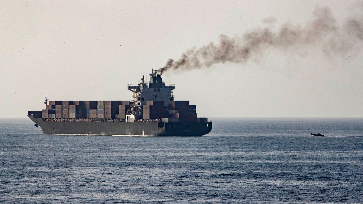 U.S forces patrol near the Iranian-flagged cargo ship M/V Touska after it was boarded and seized by U.S. forces | Reuters 