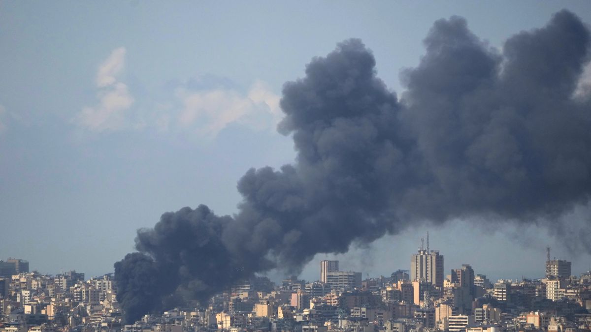 Smoke rises following an Israeli airstrike on a building in Beirut, Lebanon | AP