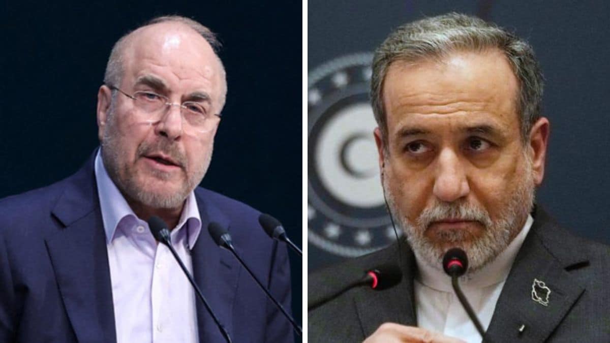 Iran Parliament Speaker Mohammad Bagher Ghalibaf and Foreign Minister Abbas Araghchi | Reuters, AP