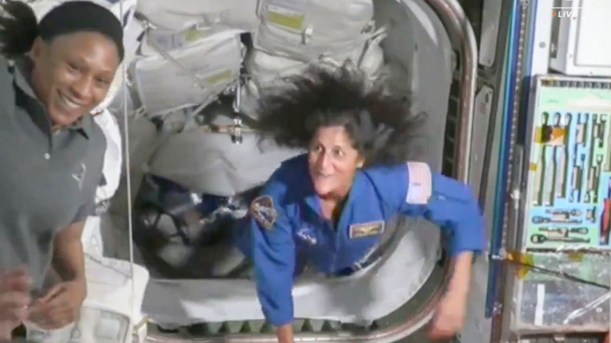 US astronaut Suni Williams (right) at International Space Station in a 2024 file photo | PTI
