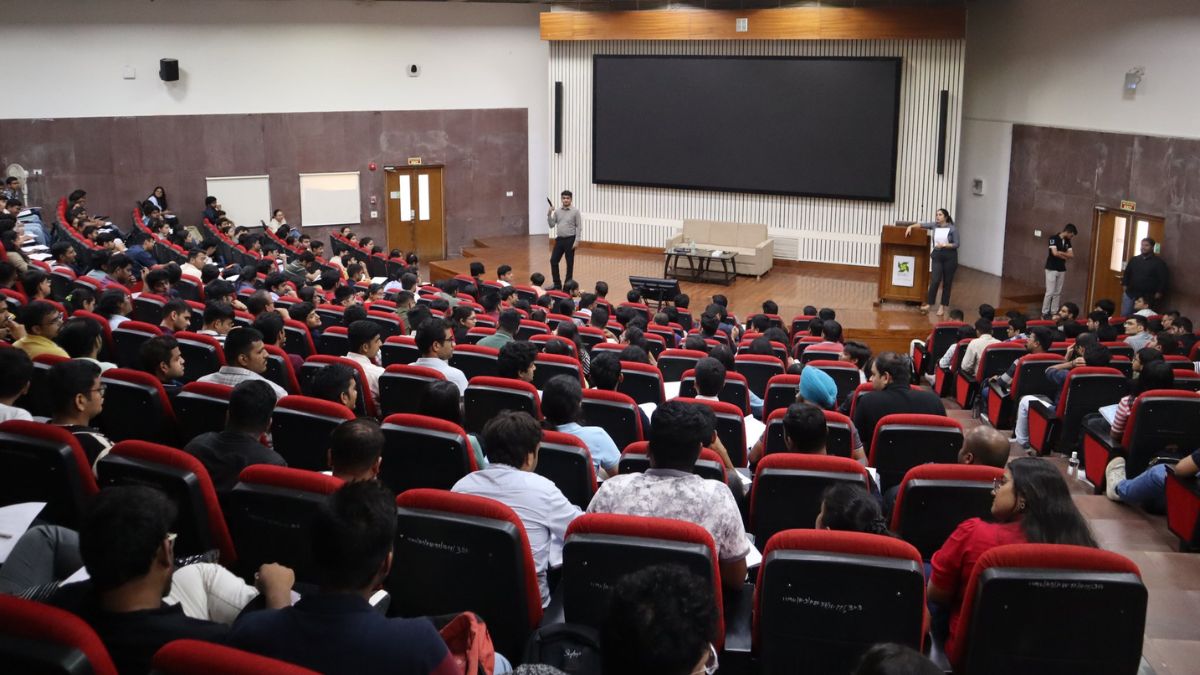 File photo of a guest lecture at IIM Udaipur | IIMU/Facebook