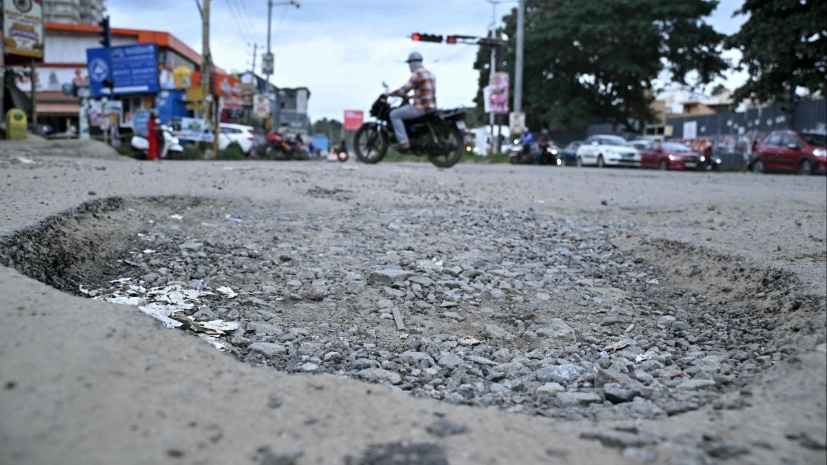 Road pothole in Bengaluru - AFP