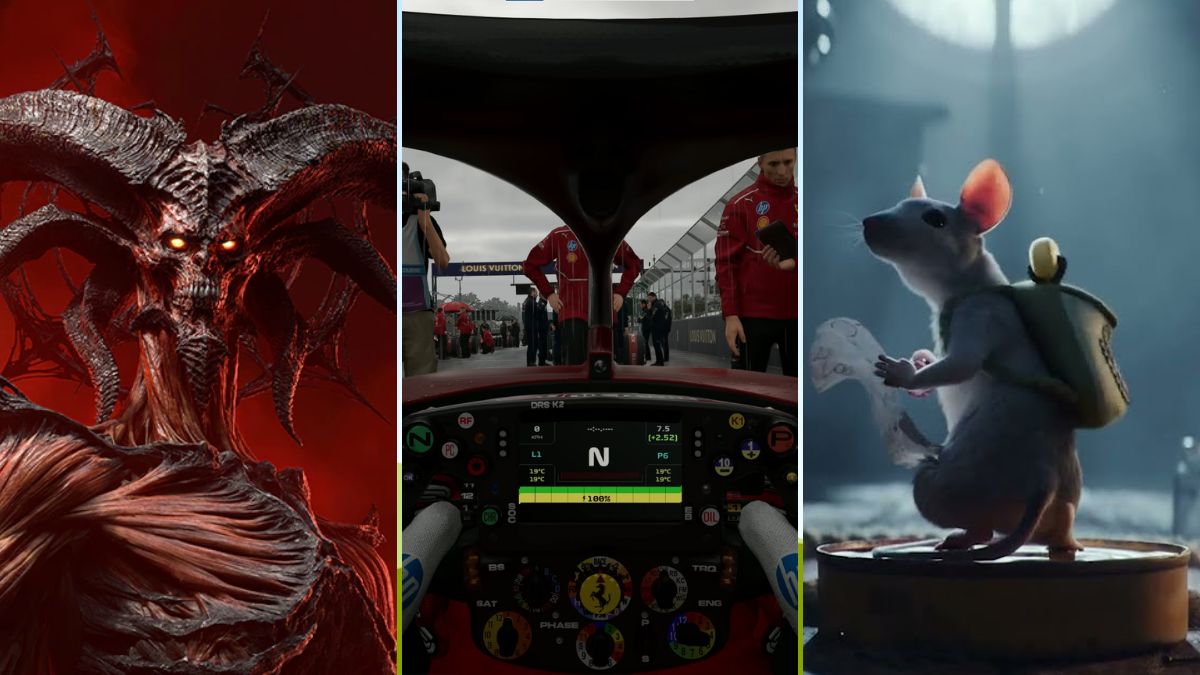 Visuals from 'Diablo IV: Lord of Hatred', 'F1 2025', and 'Hela' | Steam, Activision Blizzard, YouTube
