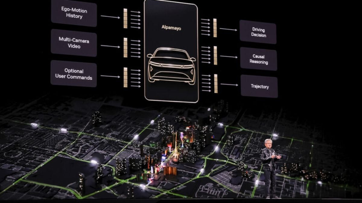 Nvidia CEO Jensen Huang announces Alpamayo at CES 2026 | Nvidia