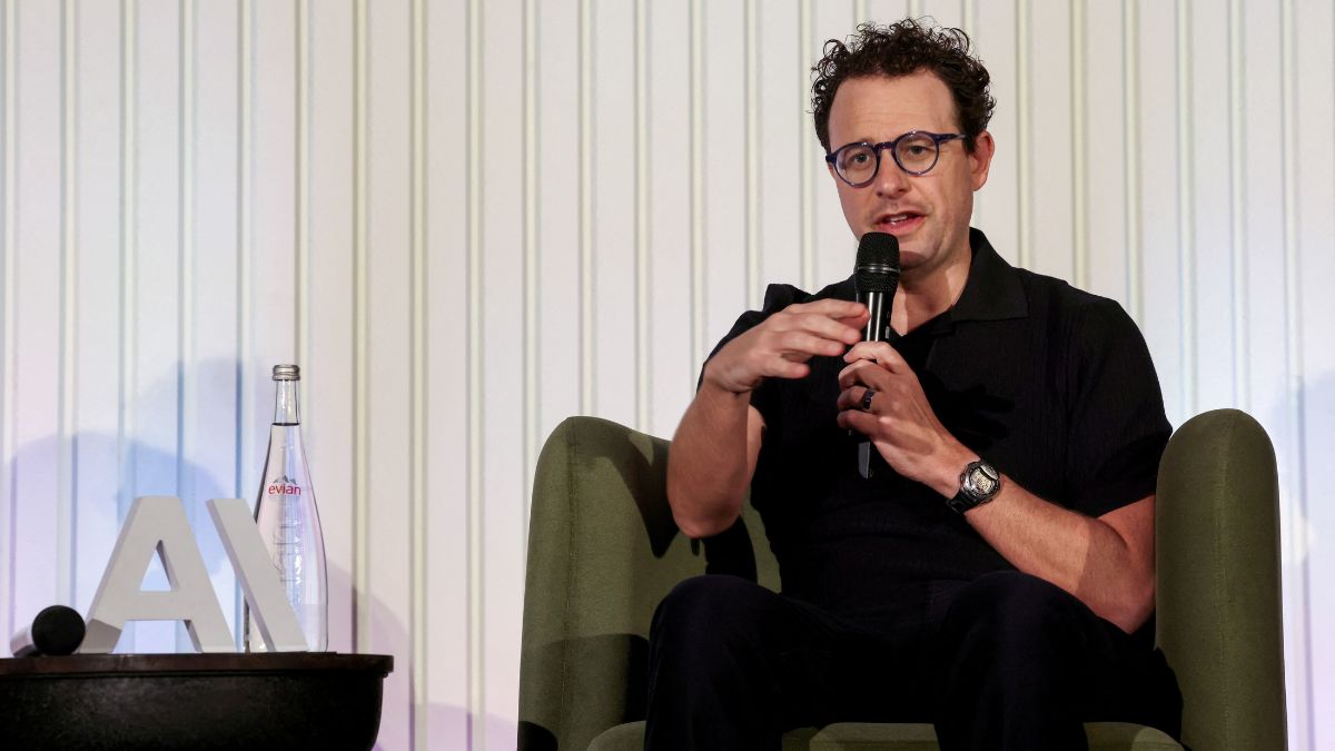 Dario Amodei, CEO of Anthropic, speaks during the Anthropic Builder Summit in Bengaluru | Reuters