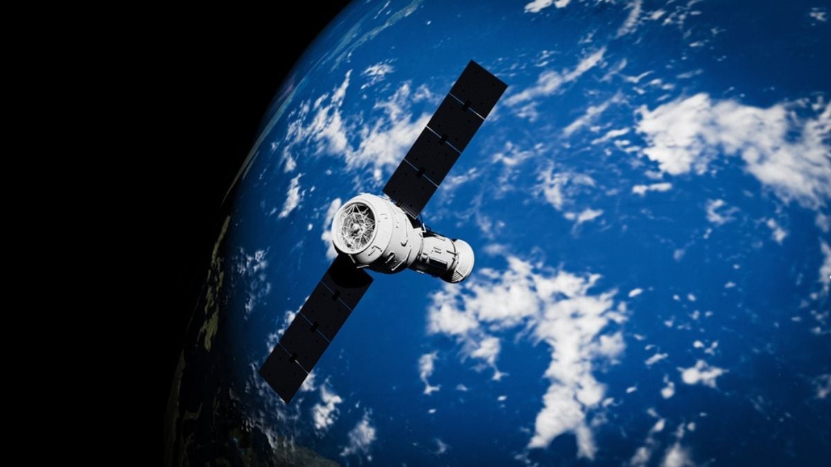 Representative image of a satellite orbiting the Earth | Shutterstock