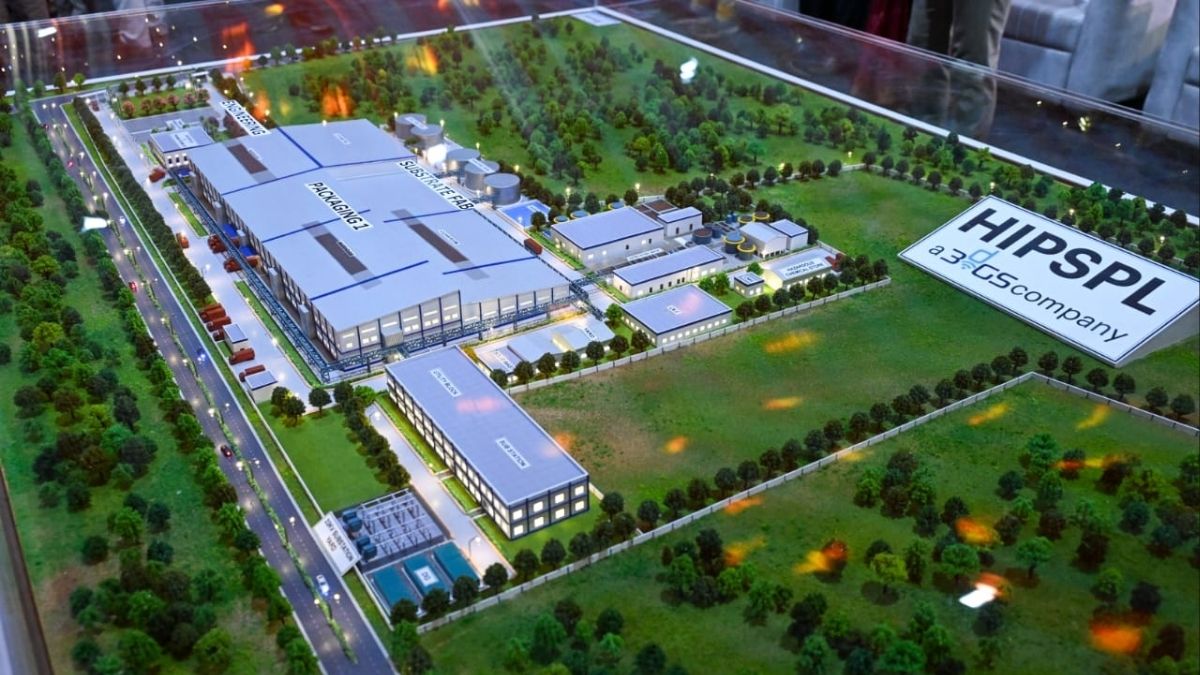 A minature model of the upcoming HIPSPL semiconductor packaging facility in Odisha | X