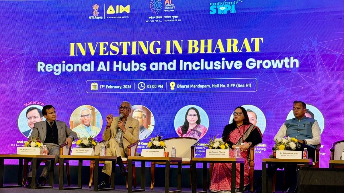 A file photo of a session at AI Impact Summit 2026 | PIB