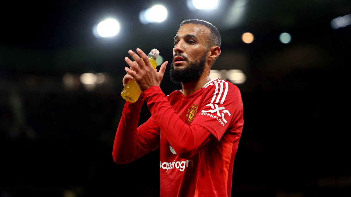 Manchester United's Moroccan international Noussair Mazraoui | Reuters