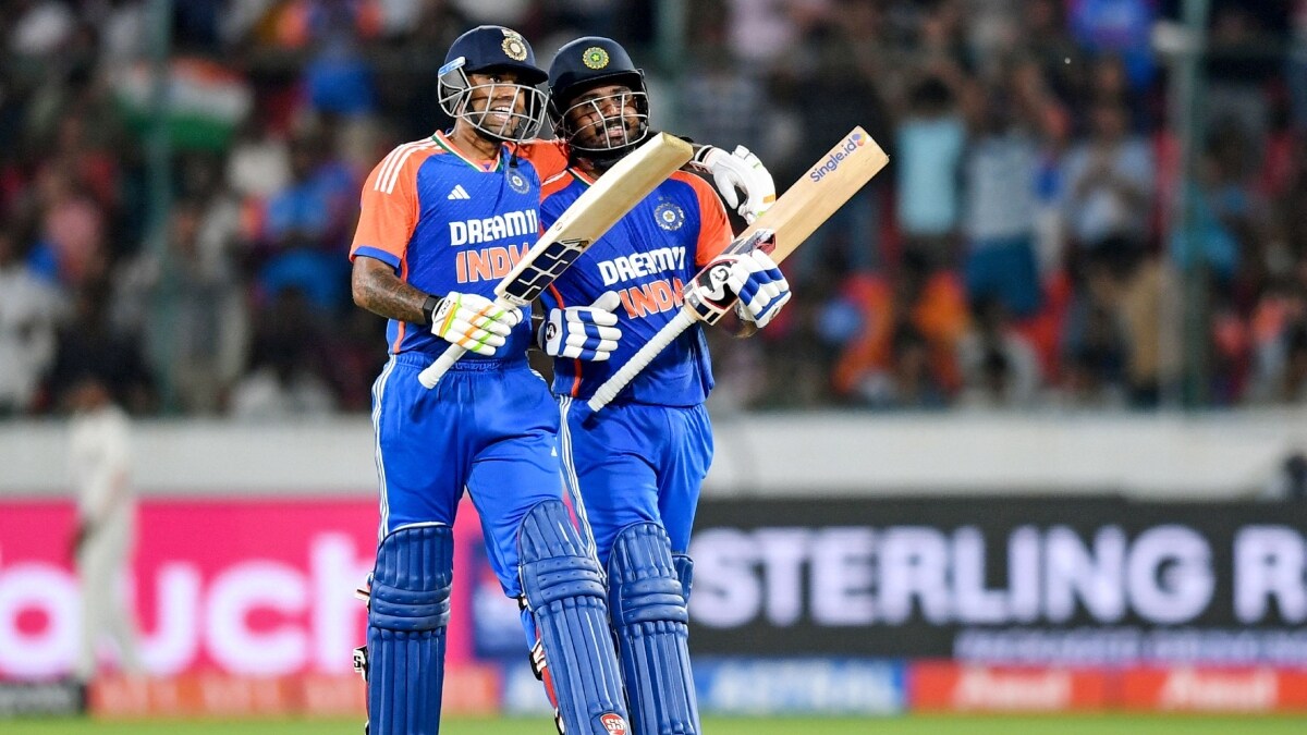 An animated Suryakumar Yadav walked some distance with Sanju Samson as the latter made his way back to the pavilion | AFP