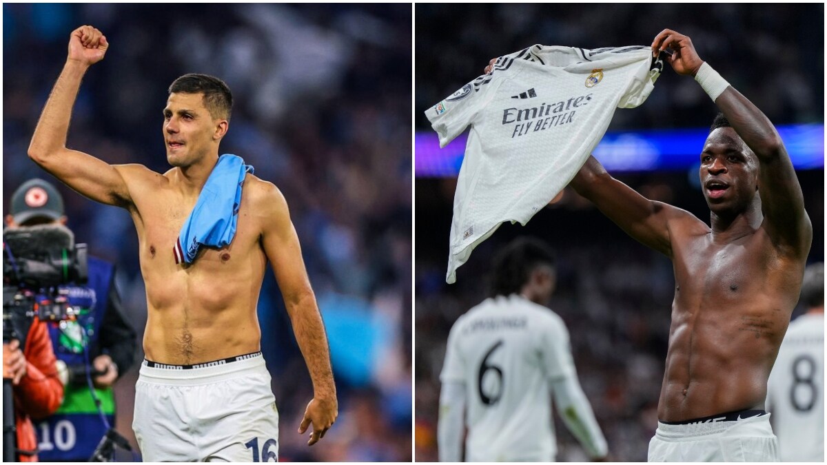 Rodri of Spain (L) and Vinicius Jr of Brazil | Agencies