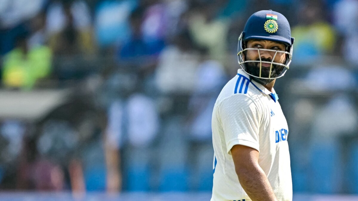 Indian captain Rohit Sharma walks back to the pavilion after his dismissal at the Wankhede | AFP