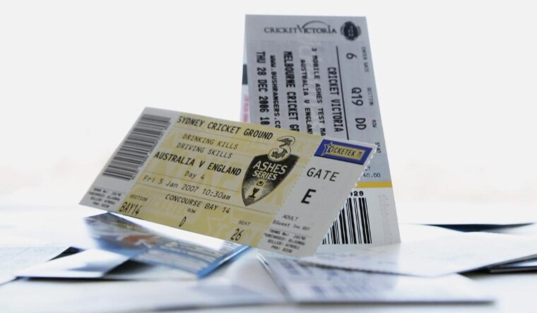 Image of a cricket match ticket used for representation | ICC Twitter