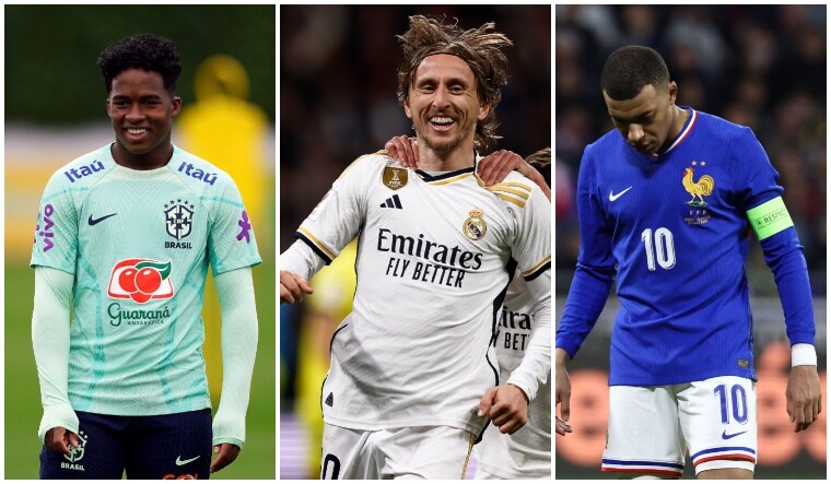From Left: Real Madrid's Endrick Felipe, Luka Modric and Kylian Mbappe | Reuters, AFP
