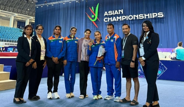 Dipa Karmakar on Sunday became the first Indian to win a gold medal in the Asian Senior Championships | Twitter