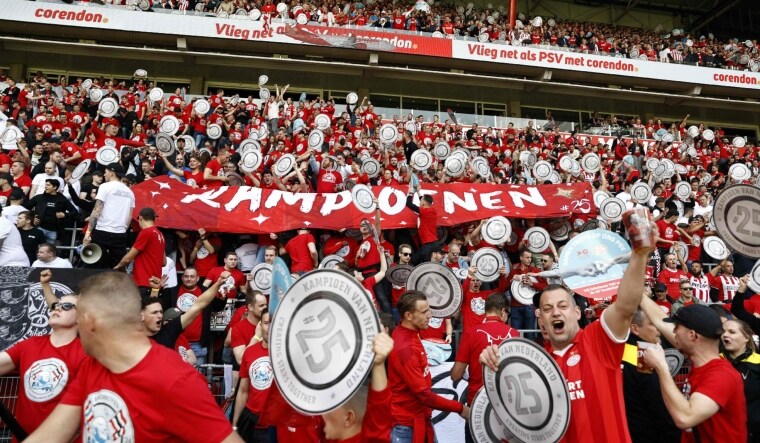 PSVEindhovensupporters25thleaguetitleafp