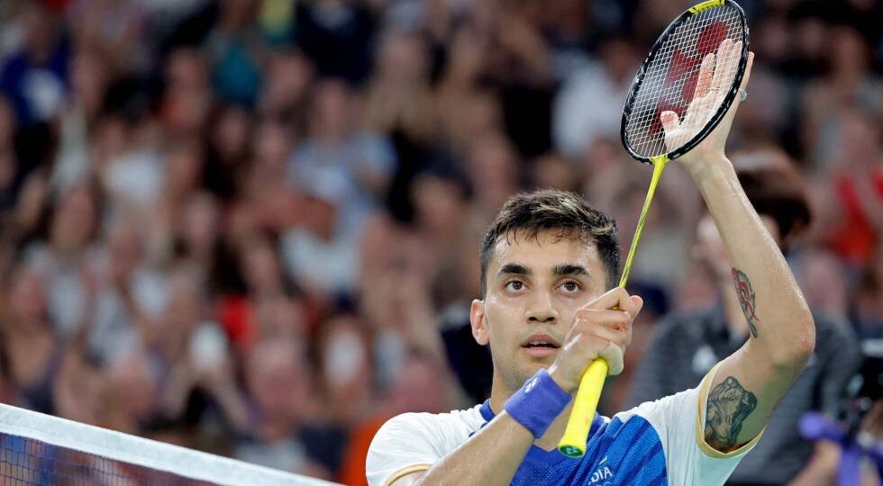India's Lakshya Sen celebrates his win against Belgium's Julien Carraggi | AFP