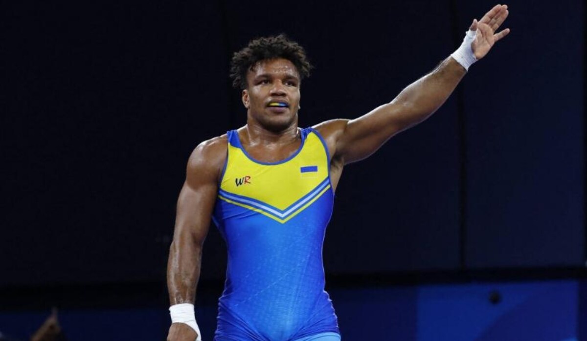 Ukraine's Jan Beleniouk won a bronze medal in Greco-Roman wrestling (-87 kg) at the Paris Olympics 2024 | L'Équipe