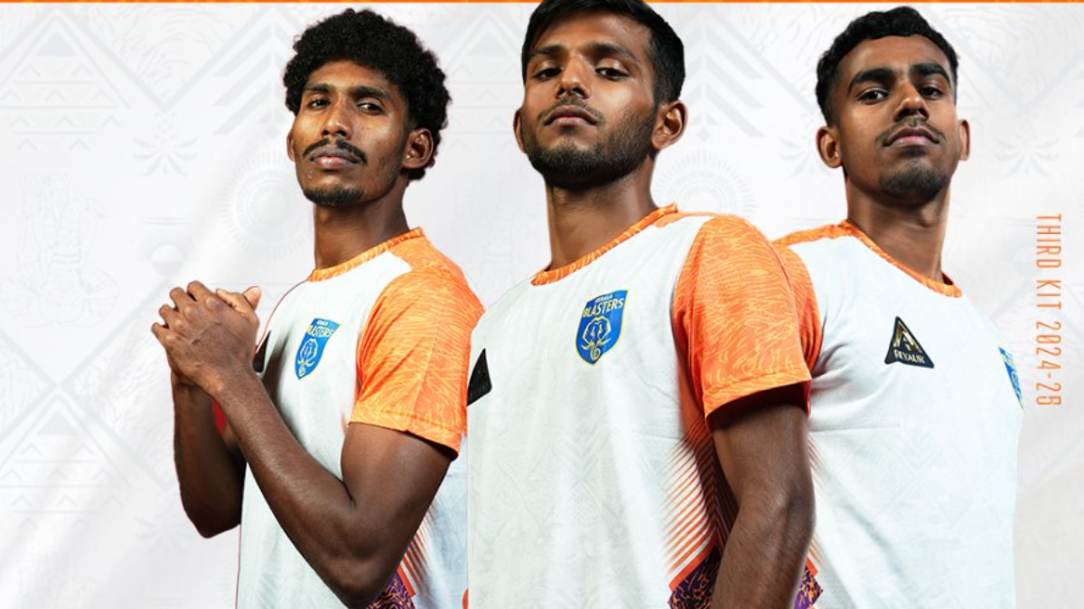 Kerala Blasters FC's third kit for the season is orange and white in colour | Facebook