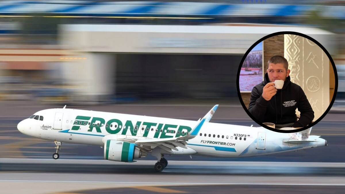 Khabib Nurmagomedov was asked to deboard the flight by Frontier Airlines staff, the viral video showed | X
