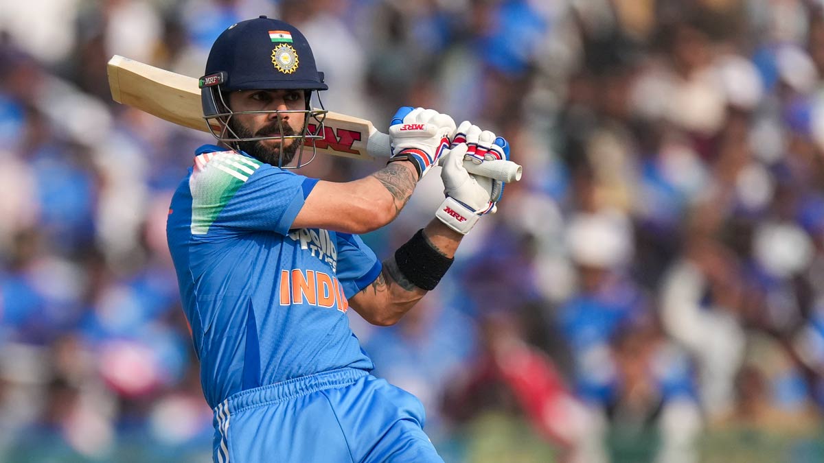 Virat Kohli plays a shot during the second ODI match between India and South Africa, in Raipur | PTI