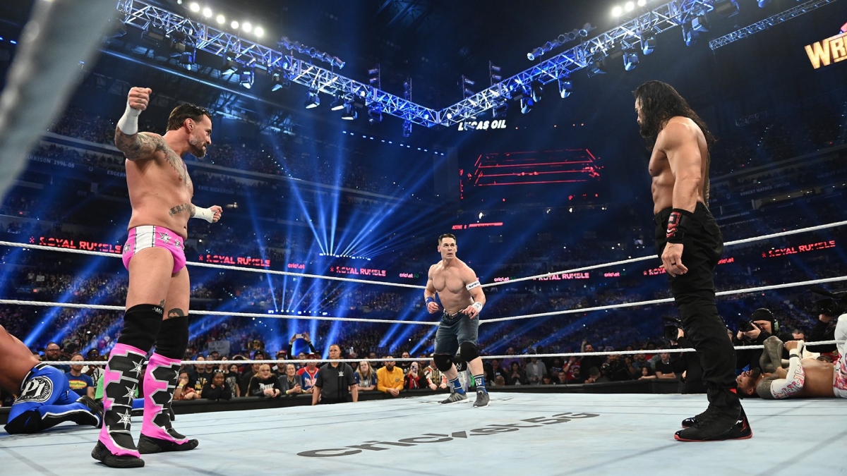 Royal Rumble 2025 results John Cena's elimination, Roman Reigns vs