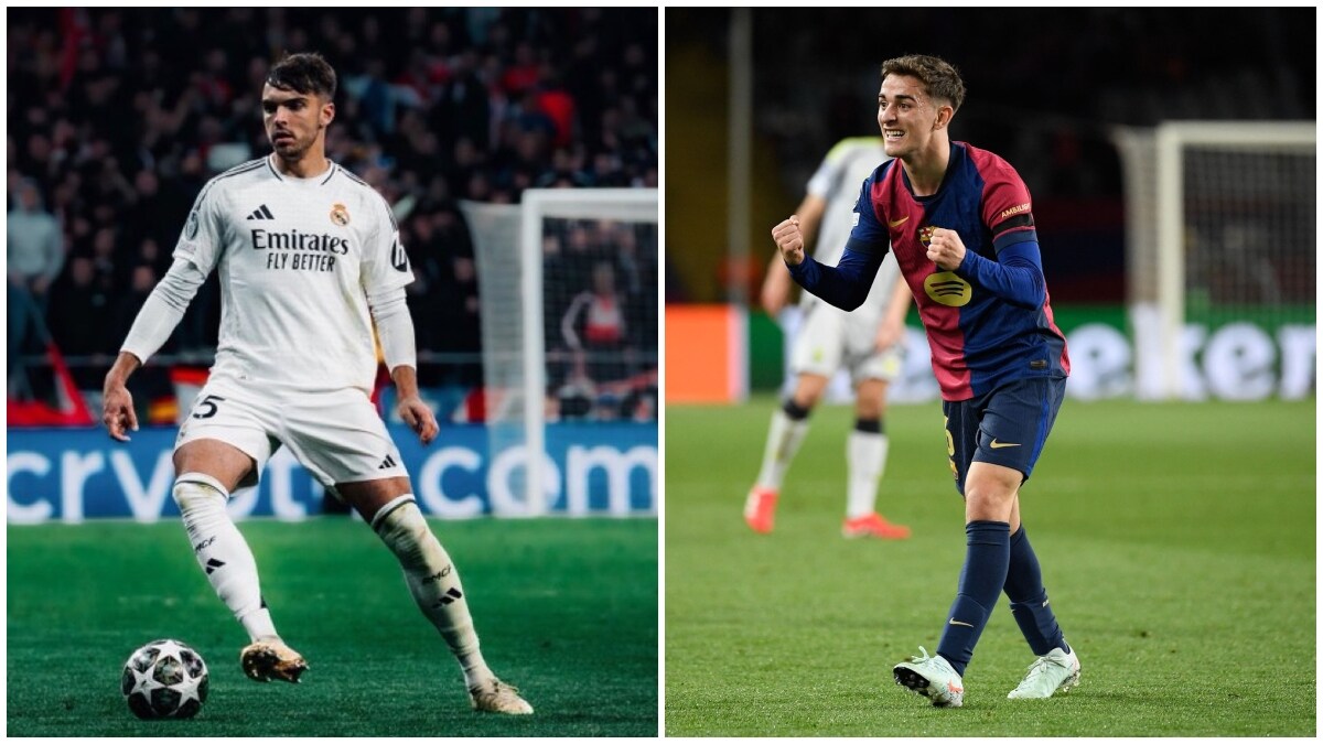 Raul Asencio of Real Madrid and Gavi of Barcelona | X, AP