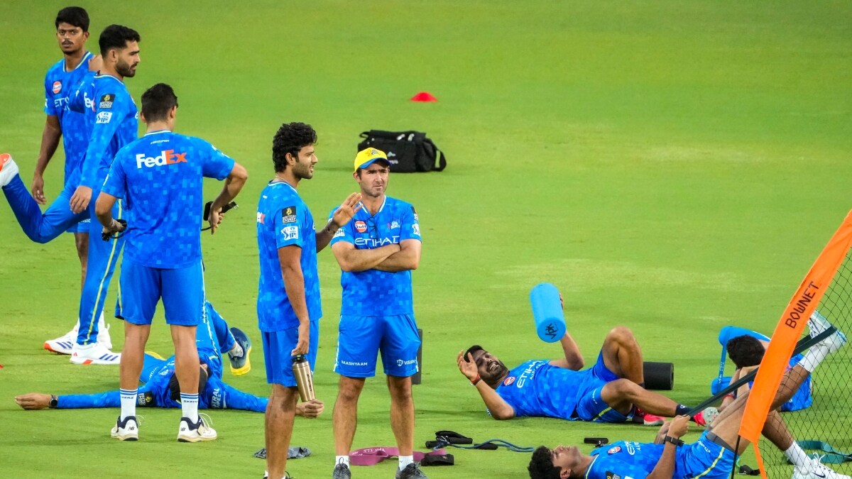 Chennai Super Kings players during their practice session ahead of IPL 2025 | PTI
