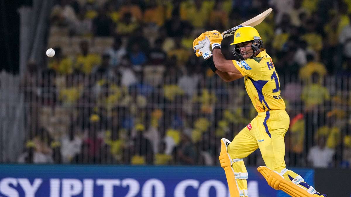 Chennai Super Kings batter Rachin Ravindra plays a shot | PTI