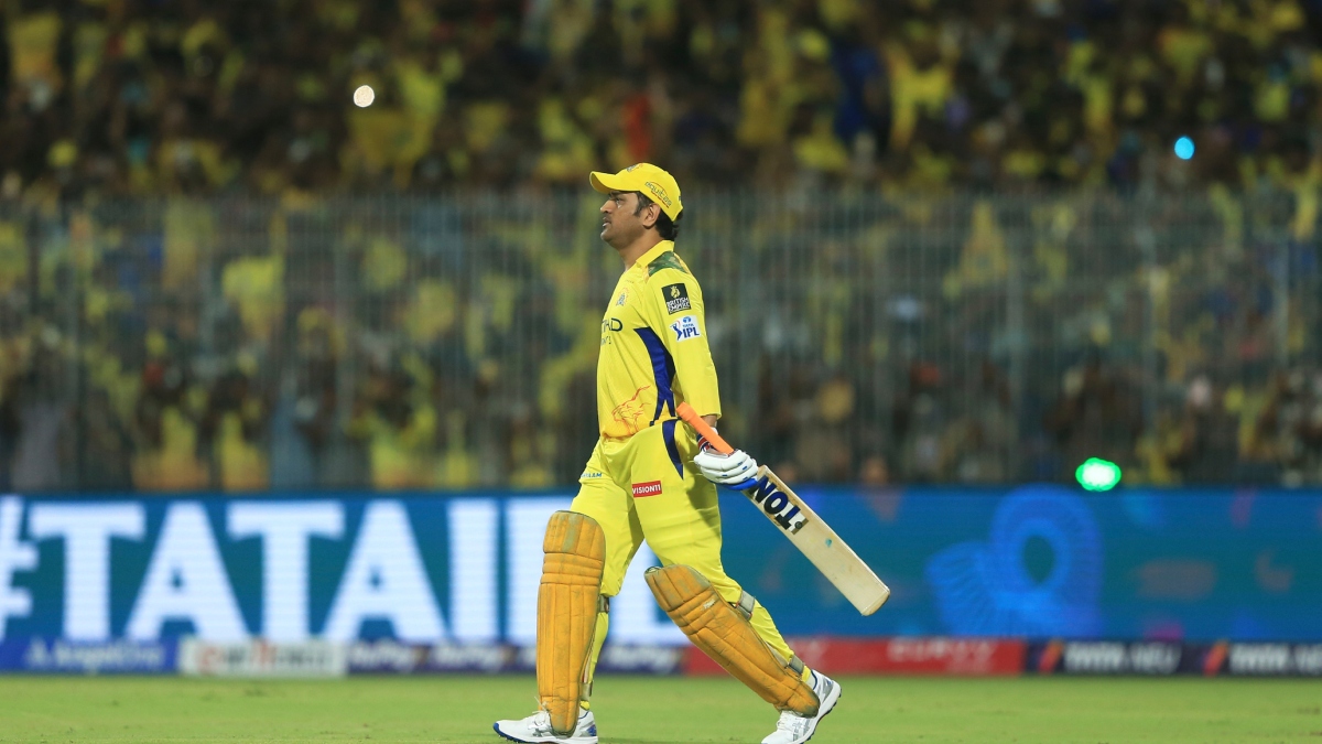 Mahendra Singh Dhoni steps out to bat during the Indian Premier League | AP