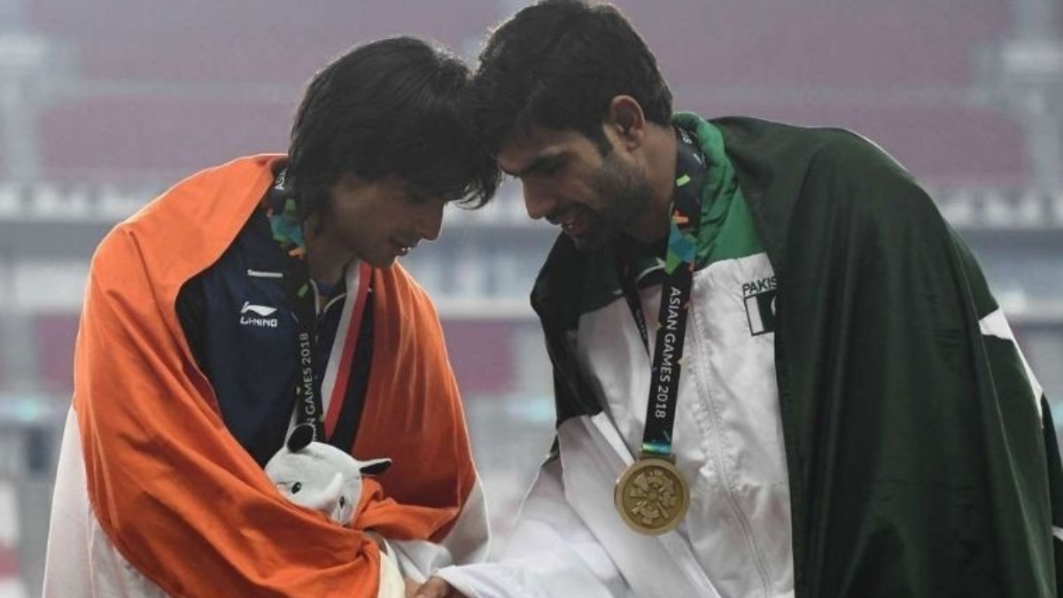 Neeraj Chopra with Arshad Nadeem 