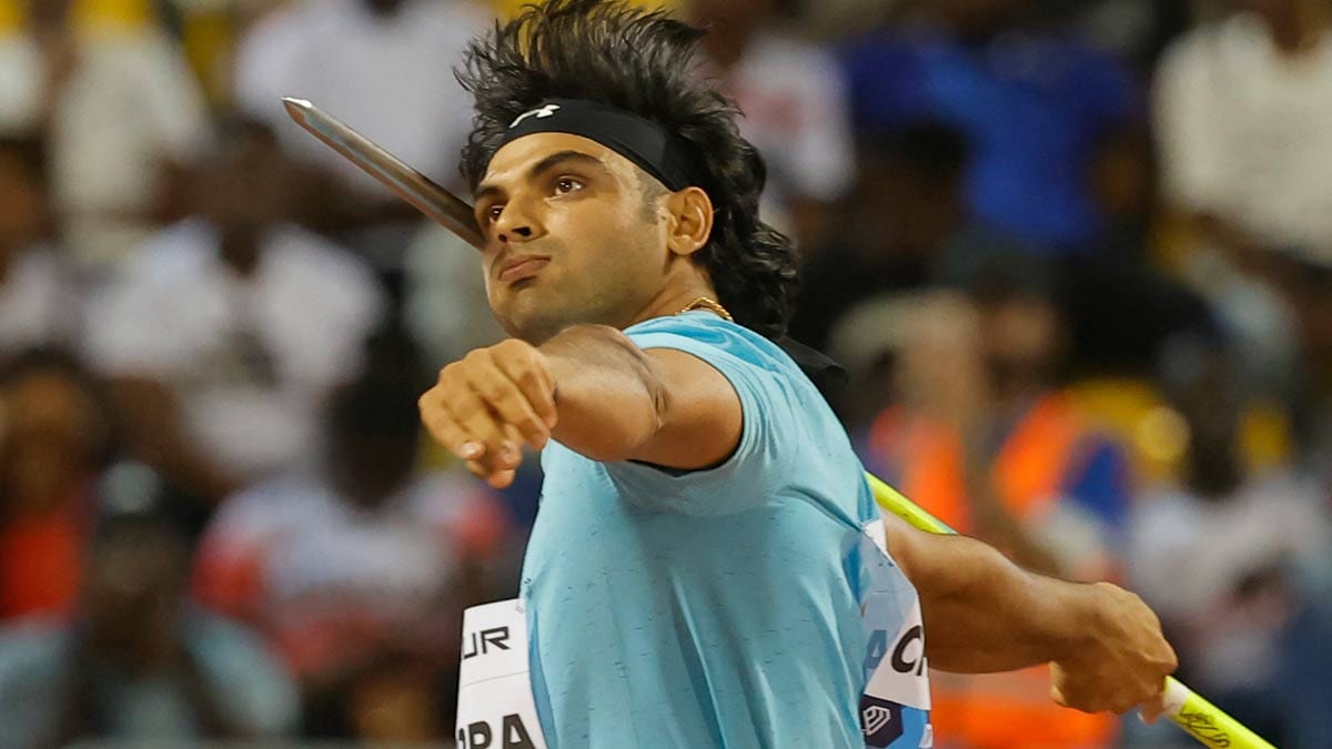 Neeraj Chopra competes in the men's Javelin throw final during the IAAF Diamond League competition at the Suheim Bin Hamad Stadium in Doha | AFP