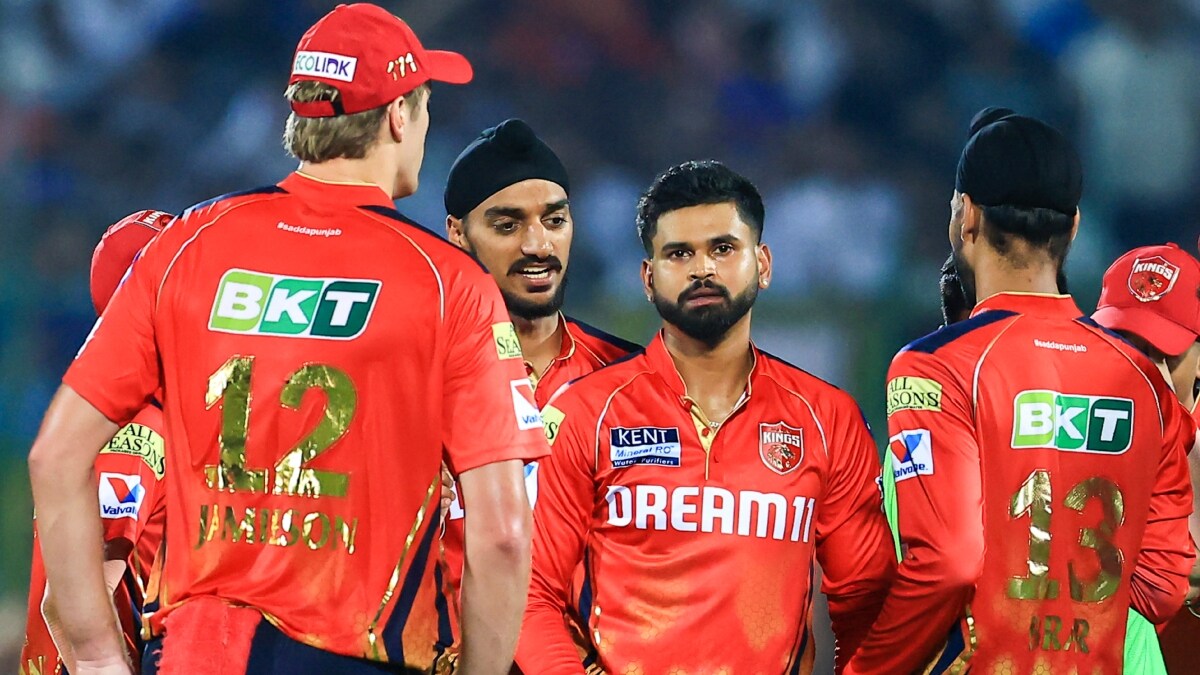 Punjab Kings captain Shreyas Iyer with his teammates | PTI