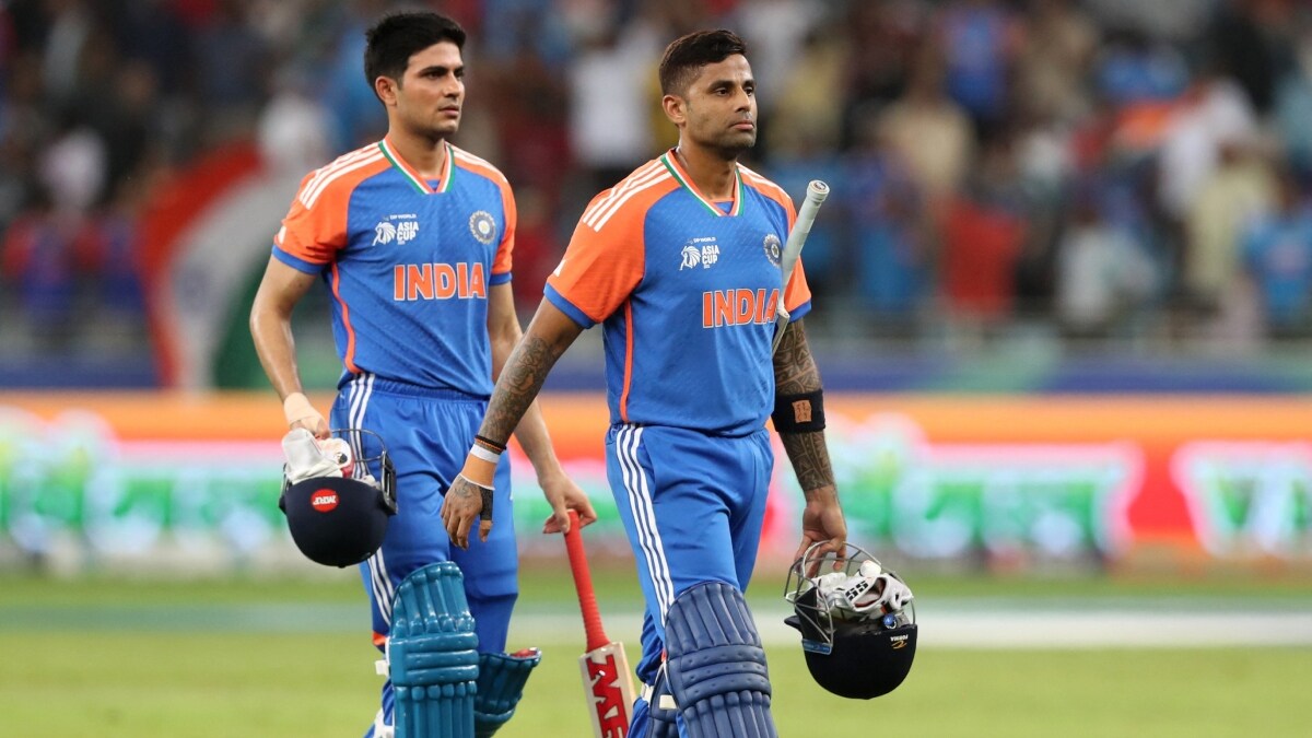 Shubman Gill and Suryakumar Yadav at the Dubai International Cricket Stadium | Reuters