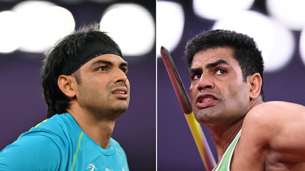 Neeraj Chopra and Arshad Nadeem | AFP
