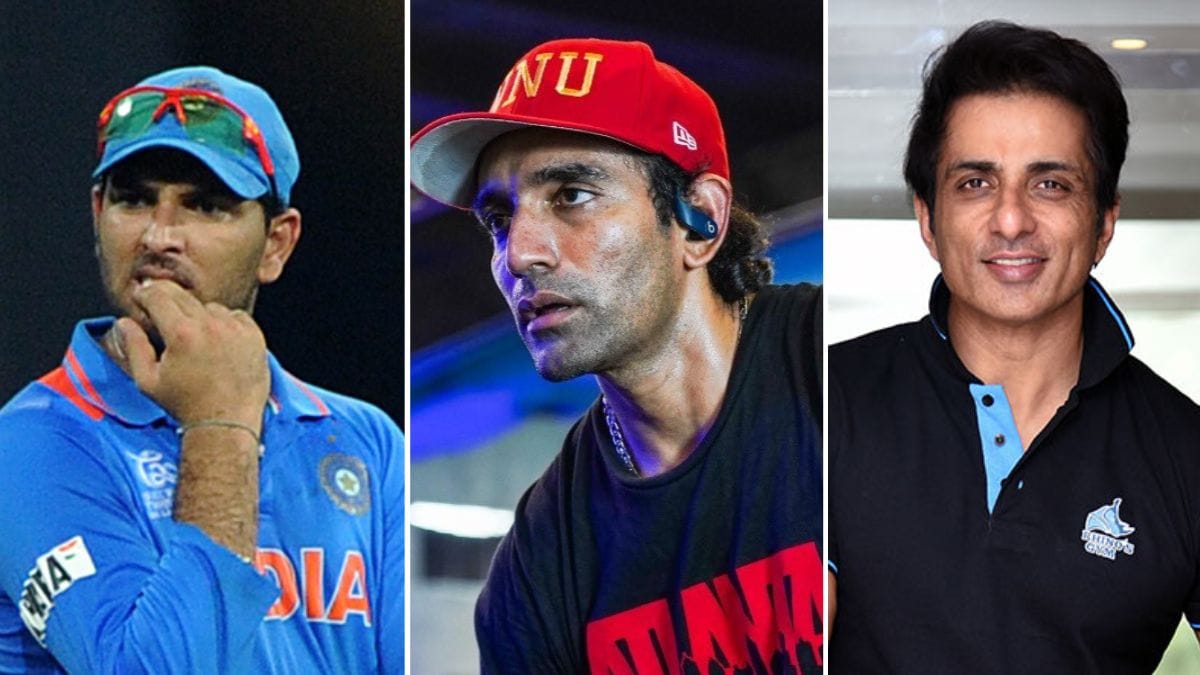 (From left) Yuvraj Singh, Robin Uthappa and Sonu Sood