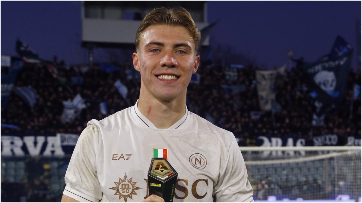 Rasmus Hojlund of Napoli | X