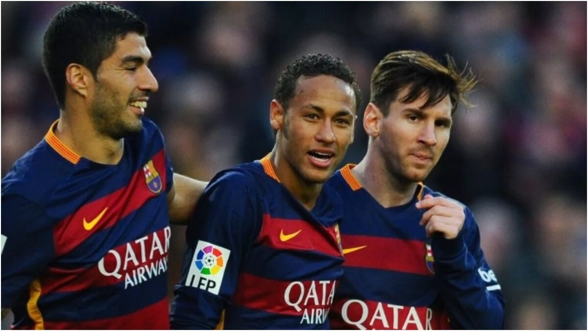 [FILE] Neymar (C) during the 'MSN' era at Barcelona