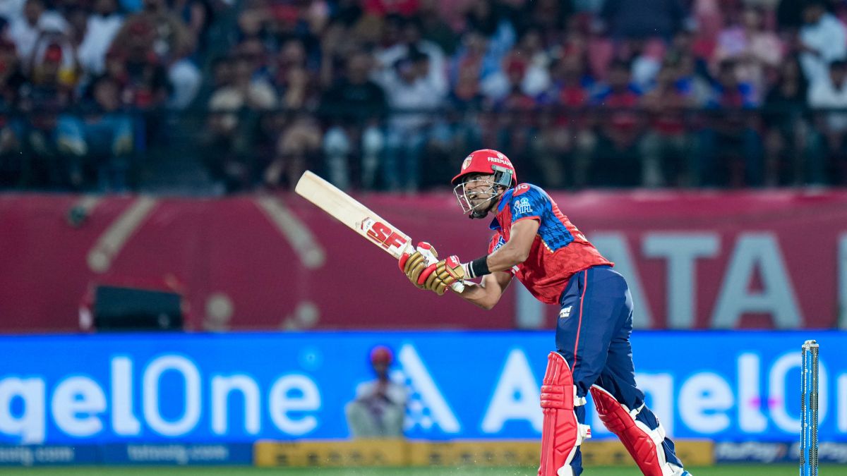 Punjab Kings's Shashank Singh plays a shot during the Indian Premier League (IPL) 2026 T20 cricket match between Punjab Kings and Royal Challengers Bengaluru, in Dharamshala, Himachal Pradesh, Sunday, May 17, 2026. (PTI Photo/Karma Bhutia)