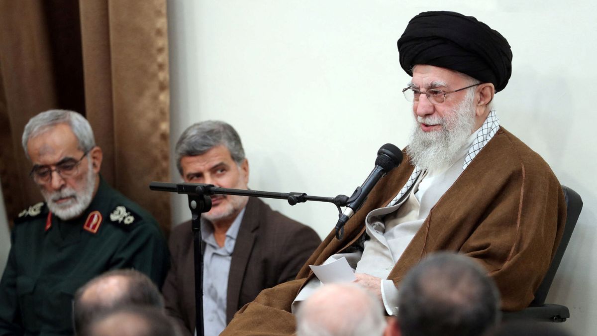 Iran Supreme Leader Ayatollah Ali Khamenei speaks during a meeting in Tehran, Iran, October 23, 2024 | Reuters