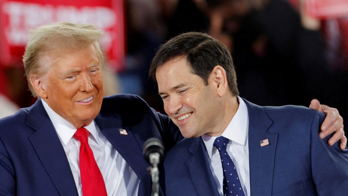 Donald Trump and Senator Marco Rubio (R-FL) during a campaign event at Dorton Arena, in Raleigh, North Carolina, U.S. November 4, 2024 | Reuters