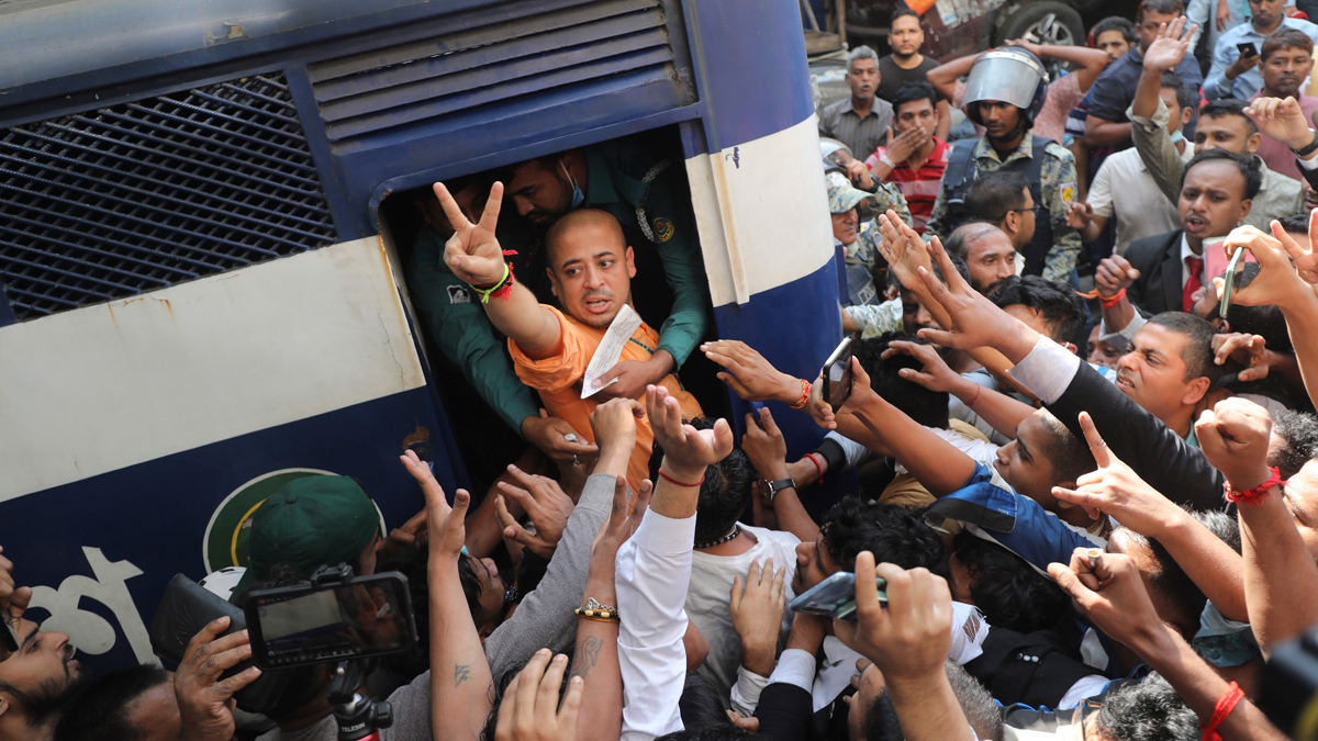 Hindu monk arrest in Bangladesh