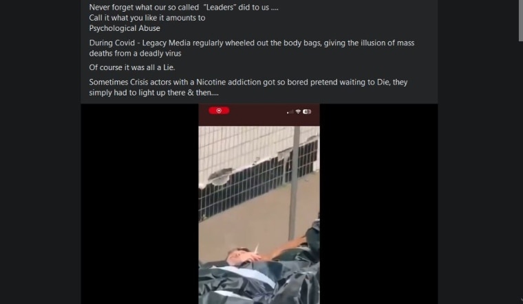 The video of the smoking deadman is unrelated to Covid pandemic | Facebook
