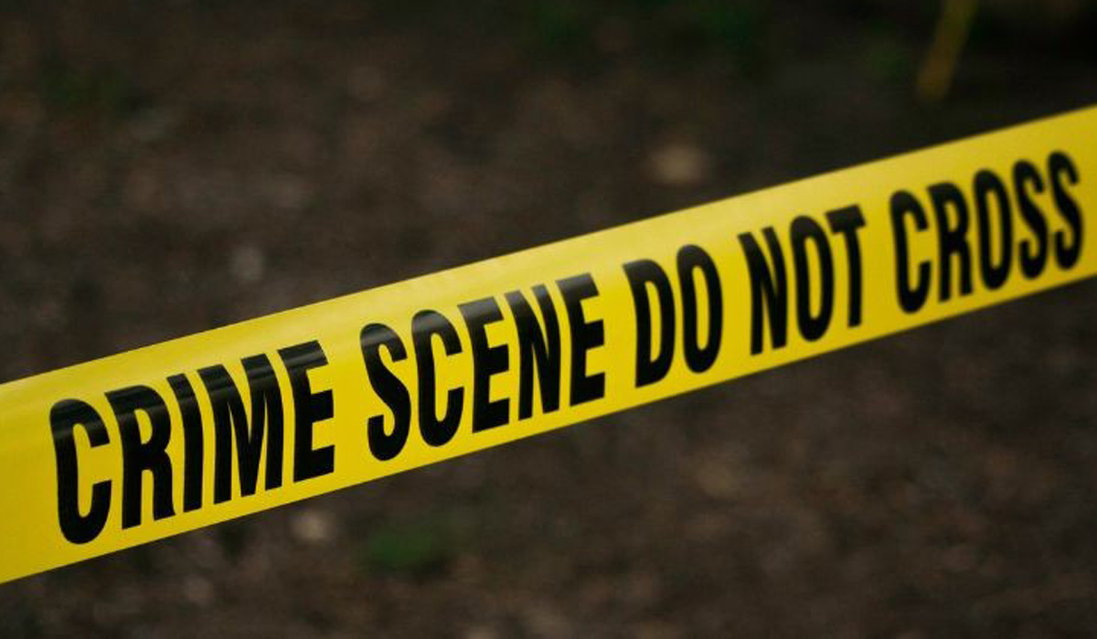 Crime scene stock image